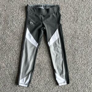 Under Armour Gray and White Performance Leggings